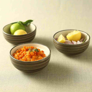 Teramo Brown Veg Bowl set of 4.
