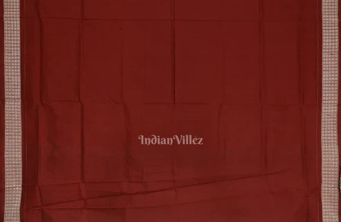 Beige Cream Red Konark Theme Odisha Ikat Sambalpuri Silk Saree