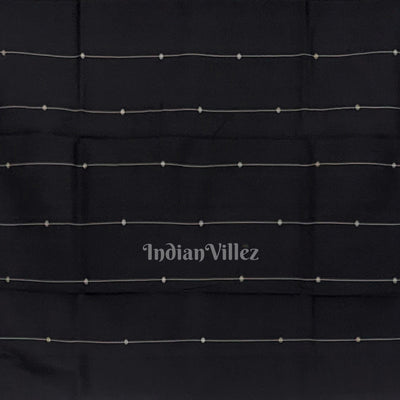 Black with Golden Zari (Tissue) Phoda Kumbha Sambalpuri Silk Saree
