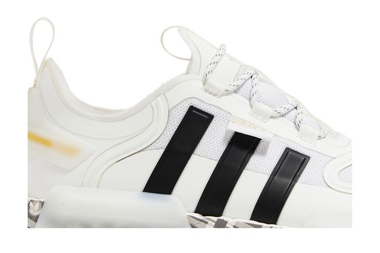 adidas NMD R1 V3 White Black Gold Tartan Trefoil