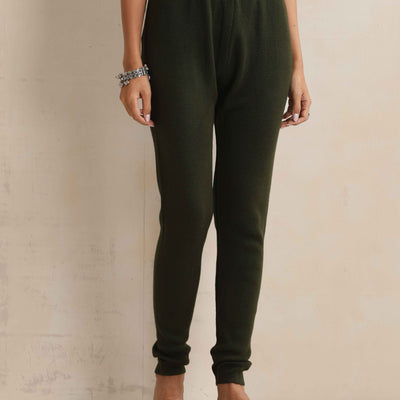 trueBrowns Green Woollen Leggings