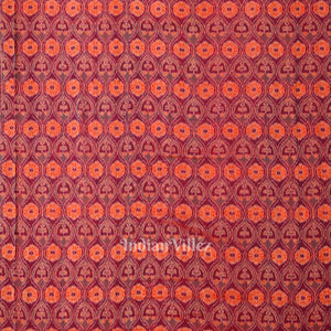 Maroon Dual Tone Sambalpuri Ikat Cotton Fabric