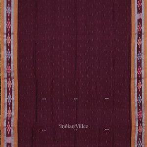 Purple Wine Odisha Ikat Maniabandha Cotton Saree