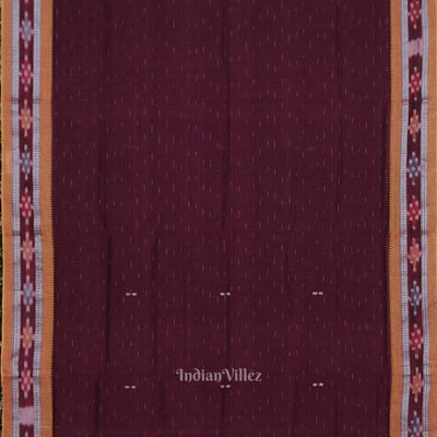 Purple Wine Odisha Ikat Maniabandha Cotton Saree