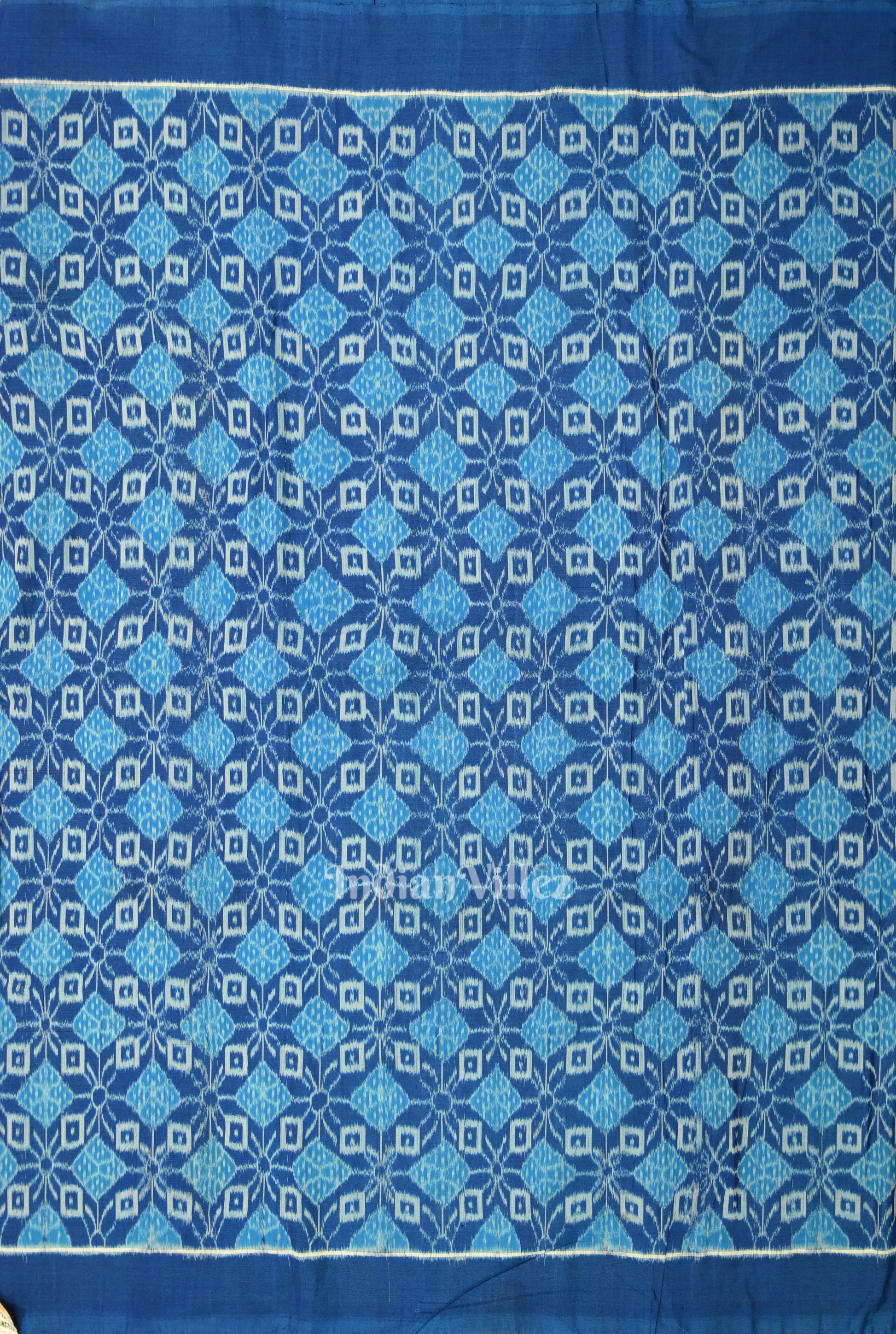 Blue Pasapali Sambalpuri Odisha Ikat Cotton Fabric