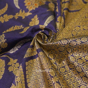 Blue Meenakari Banarasi Katan Silk Saree