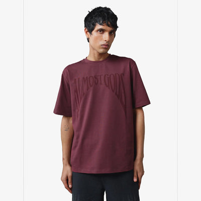 ALMOST GODS | GOTHIC RELAXED TEE { PLUM