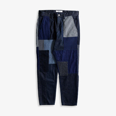 FDMTL | PATCHWORK PANTS RINSE  { INDIGO