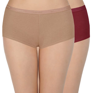 Solid Low Rise Boyshort Panties (Pack of 2)