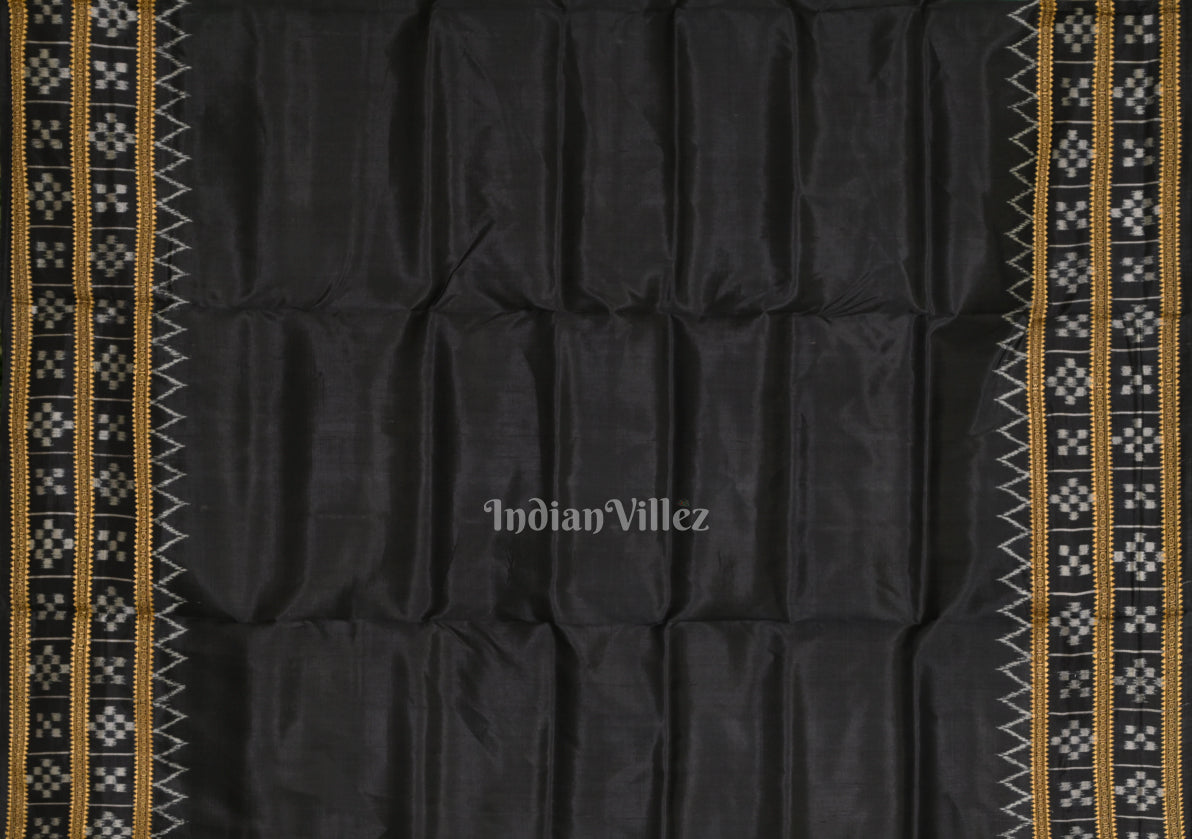 Green Double Border Pasapali Odisha Ikat Khandua Silk Saree