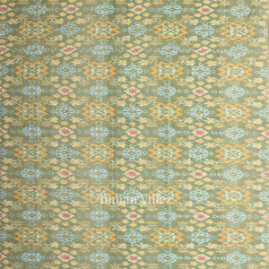 Light Blue  Dual Tone Pochampally Ikat Silk & Cotton (Sico) Fabric