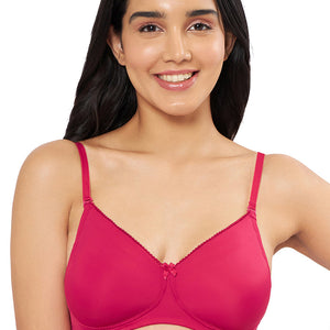 Smooth Elegance Padded Non-wired T-shirt Bra - Pursian Red