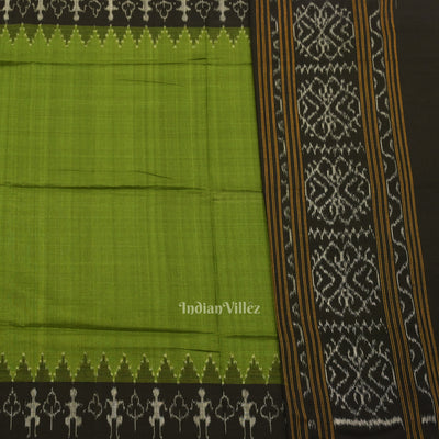 Black Mehendi Odisha Ikat Sambalpuri Dress Set & Dupatta