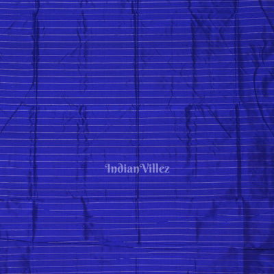 Pink Royal Blue Tribal Theme Sambalpuri Silk Saree