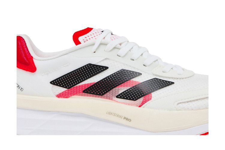 adidas Adizero Boston 10 White Black Solar Red (Women's)