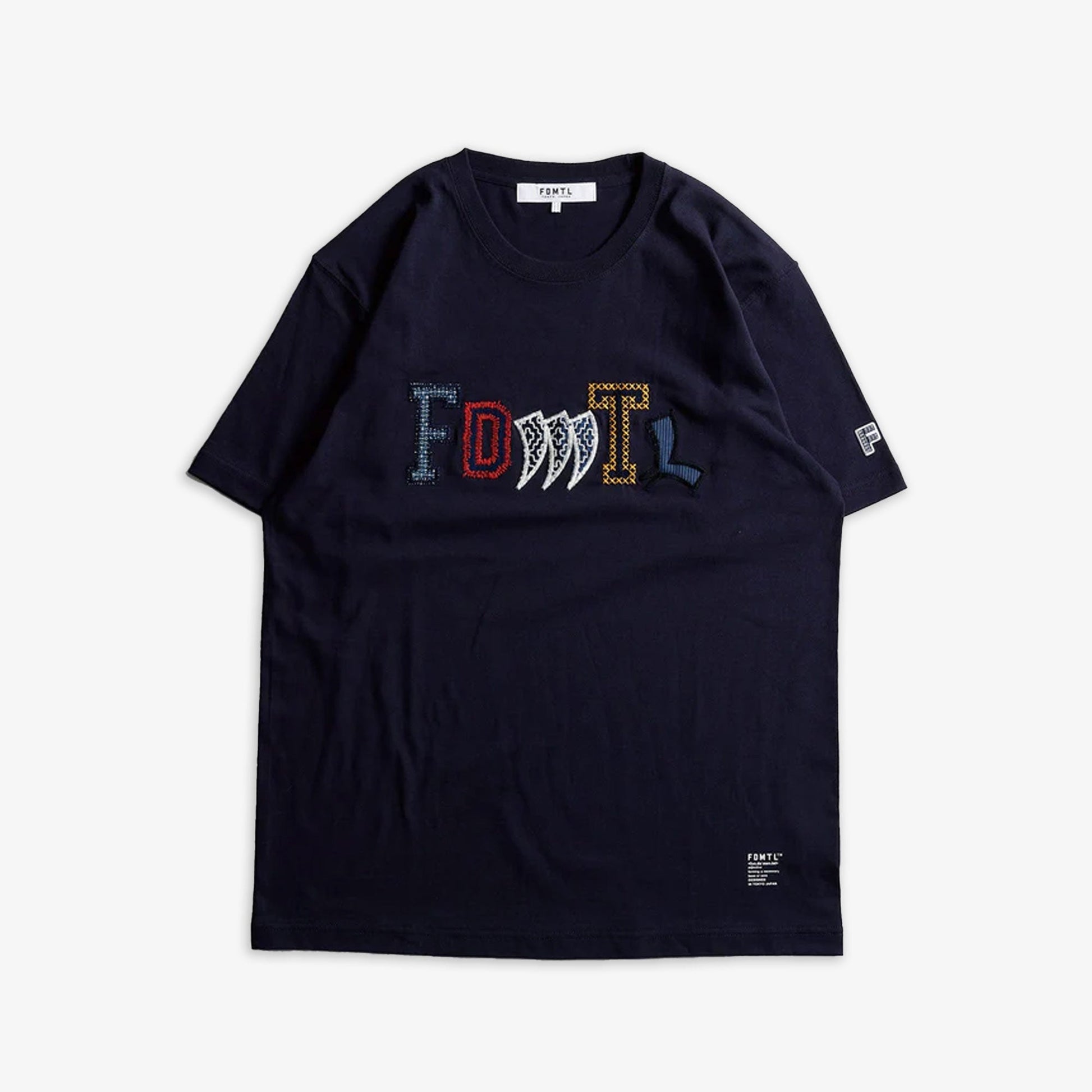 FDMTL | PATCHWORK LOGO TEE  { NAVY