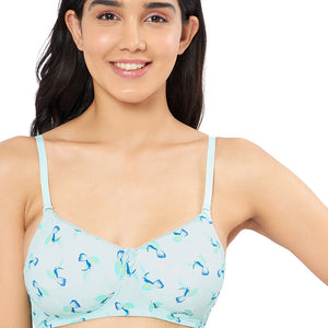 Smooth Elegance Padded Non-wired T-shirt Bra - Hummingbird Print