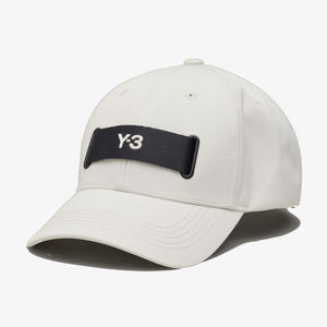 Y-3 | FRONT WEBBING CAP  { TALC