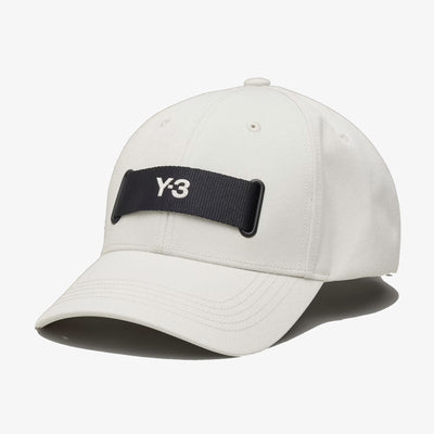 Y-3 | FRONT WEBBING CAP  { TALC