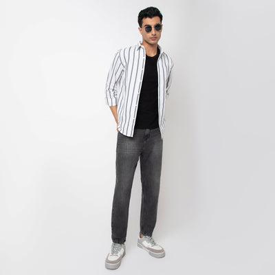 Striped Cotton Casual Shirt