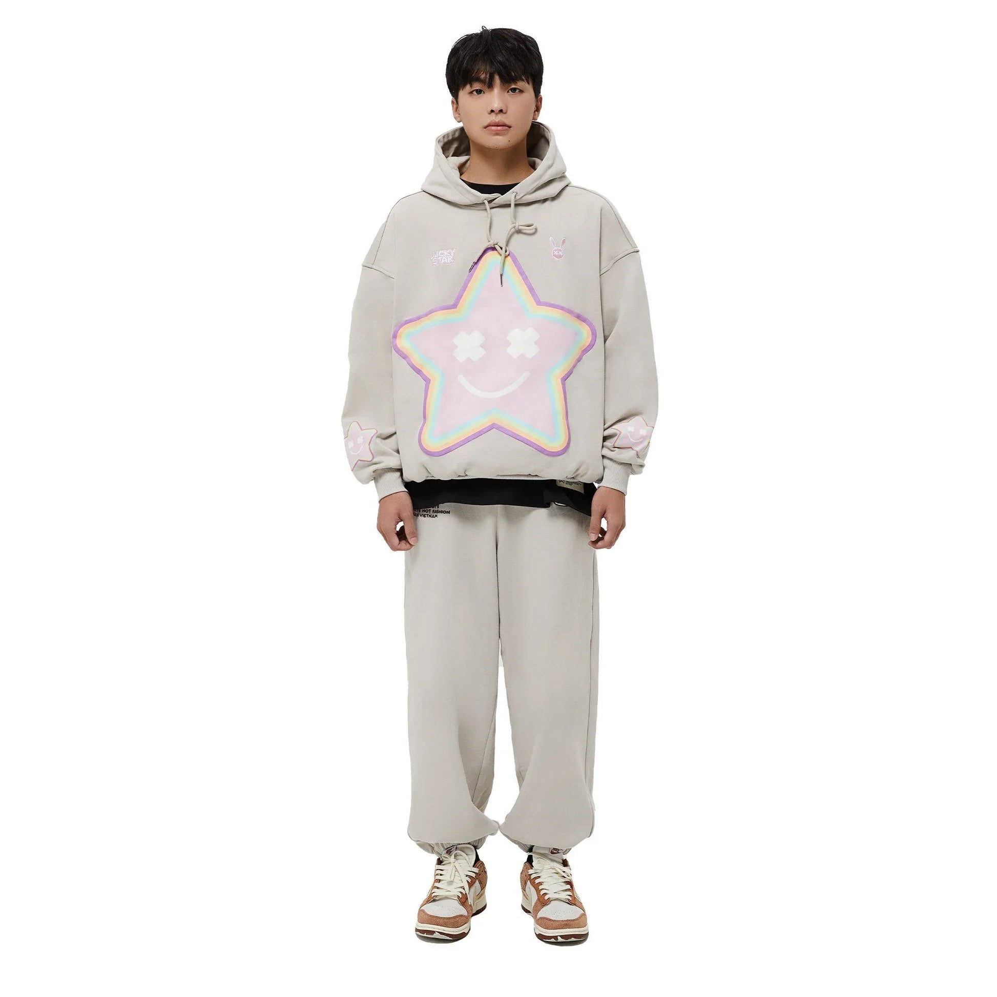 BAD RABBIT BEIGE STAR HOODIE