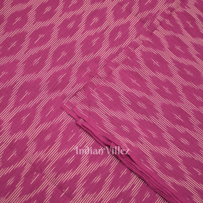 Magenta Pink Pochampally Ikat Cotton Fabric