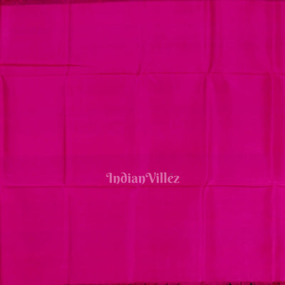 Dark Green With Pink Pallu Pure South Soft Silk Saree