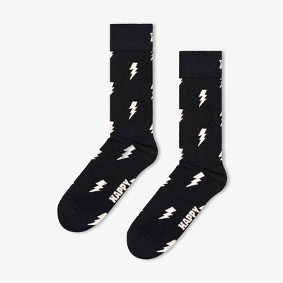 Happy Socks | FLASH SOCK  { BLACK/WHITE