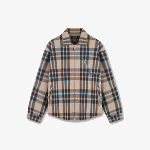 Represent | HEAVY ZIP OVERSHIRT  { BROWN CHECK