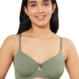 Elegant Dream Padded Wired T-shirt Bra - Sage
