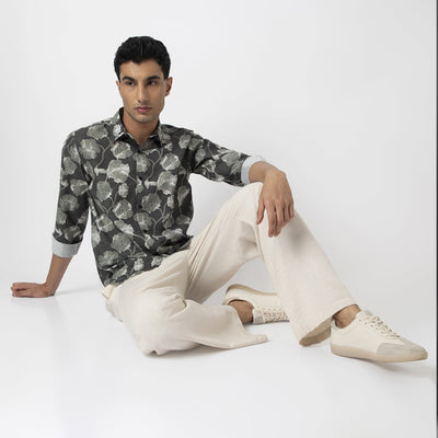 Printed Linen Shirt
