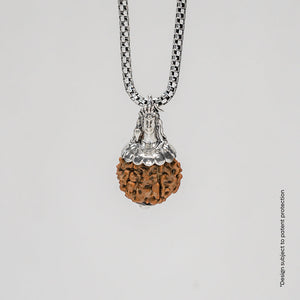 Adiyogi Pendant (6 Mukhi Nepali Rudraksha) With Chain