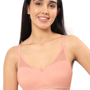 Lace Concealer Non-padded Non-wired Bra - Impatiens Pink