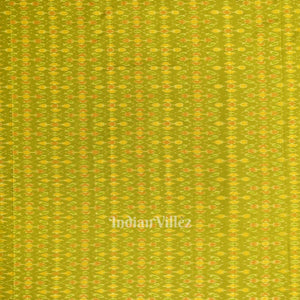 Mehendi Green Pochampally Ikat Silk & Cotton (Sico) Fabric