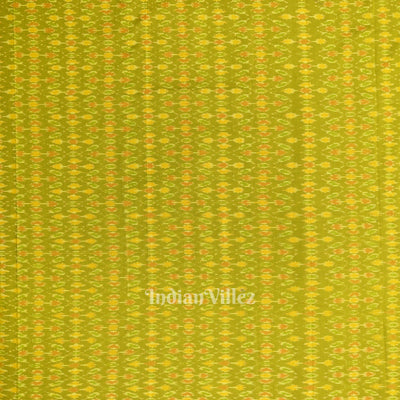Mehendi Green Pochampally Ikat Silk & Cotton (Sico) Fabric