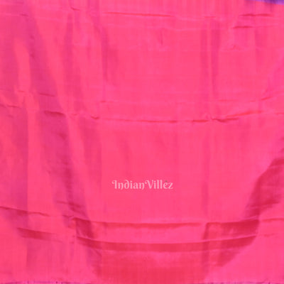 Violet With Pink Pure Kanjivaram Soft Silk Saree