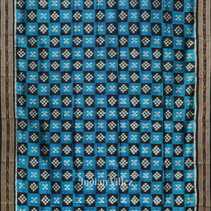 Cupper Suphate Black Pasapali Theme Odisha Ikat Khandua Silk Saree