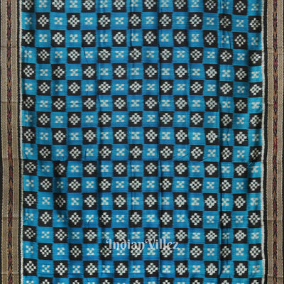 Cupper Suphate Black Pasapali Theme Odisha Ikat Khandua Silk Saree