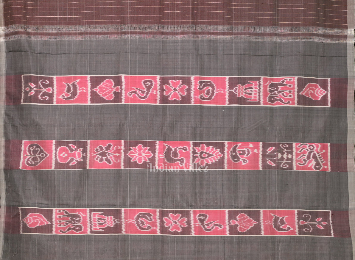 Pink Nabakothi Odisha Ikat Contemporary Designer Saree