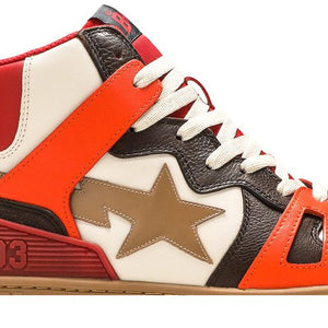 A Bathing Ape Bape Sta 93 Hi Red Orange Light Sand