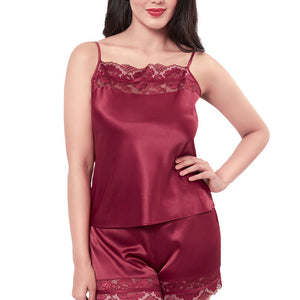 Eternal Bliss Sleeveless Sleep Cami - Red Berry