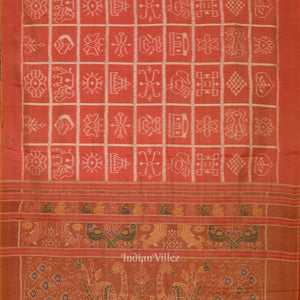 Peach Pink Nabakothi Contemporary Designer Silk Saree