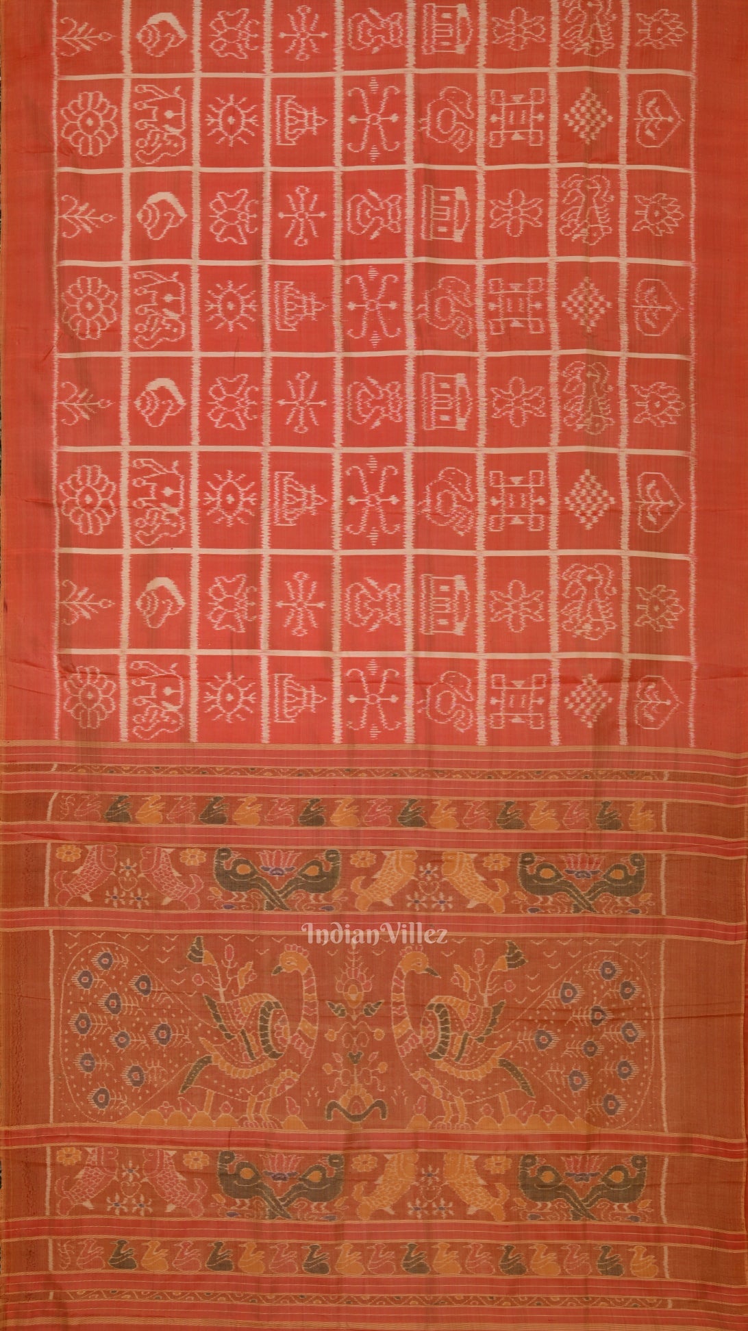 Peach Pink Nabakothi Contemporary Designer Silk Saree