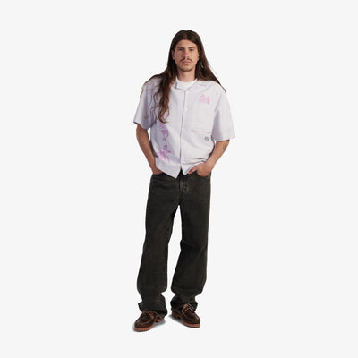 EDWIN | EDWIN READER'S CLUB SHIRT SS { LILA WHITE