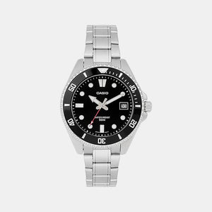 Enticer Men Quartz Black Dial Analog Stainless Steel Watch A2195