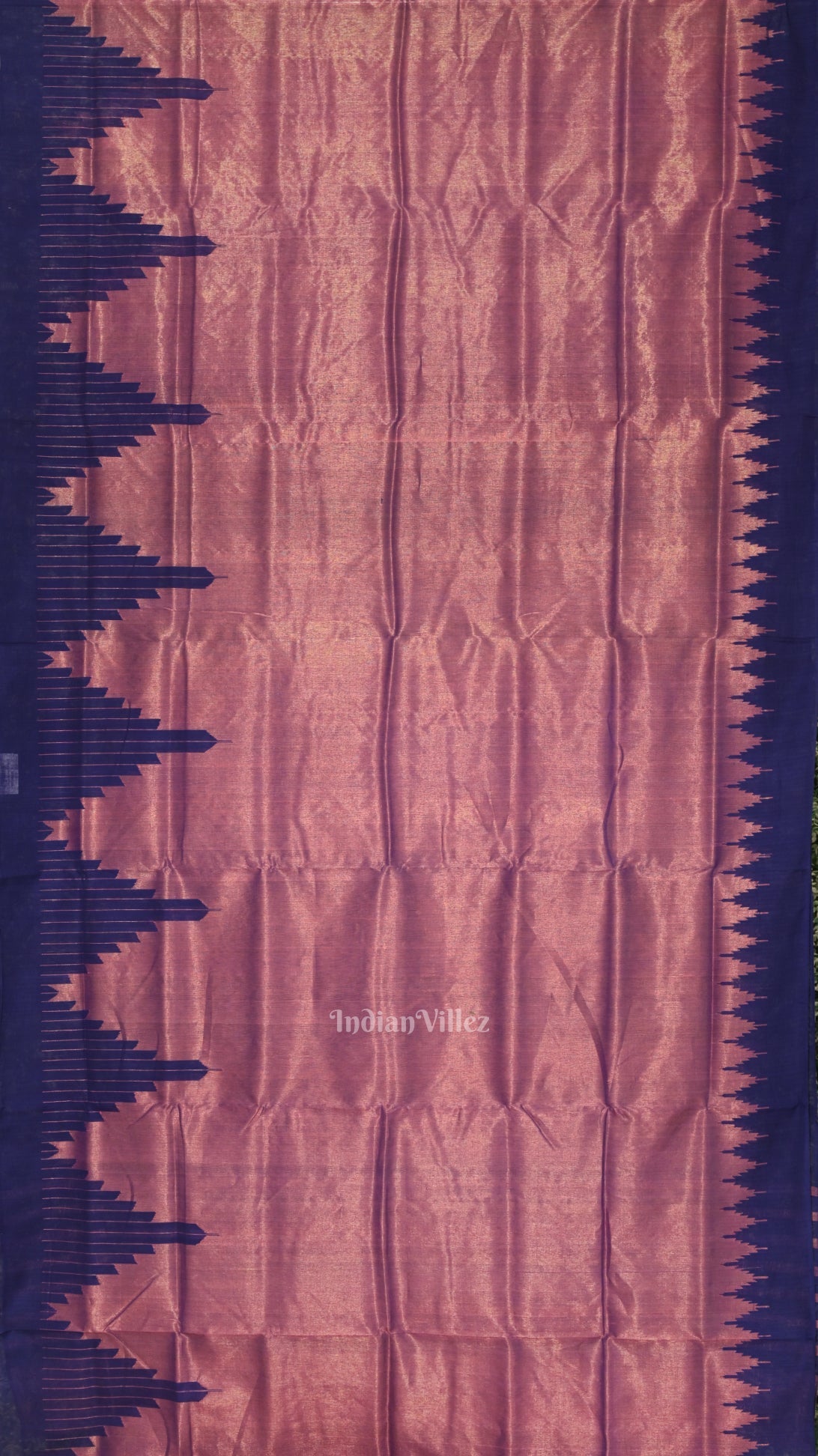 Onion Pink Blue Phoda Kumbha Sambalpuri Cotton Tissue Saree