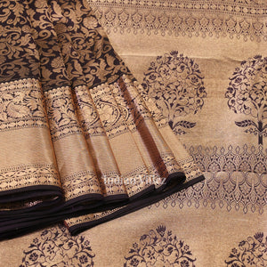 Navy Blue Pure Kanjivaram Silk Saree