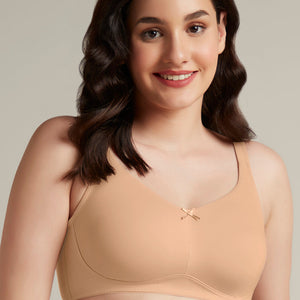 Dreamy comfort Non-Padded Non-Wired Cotton Bra - Sandalwood
