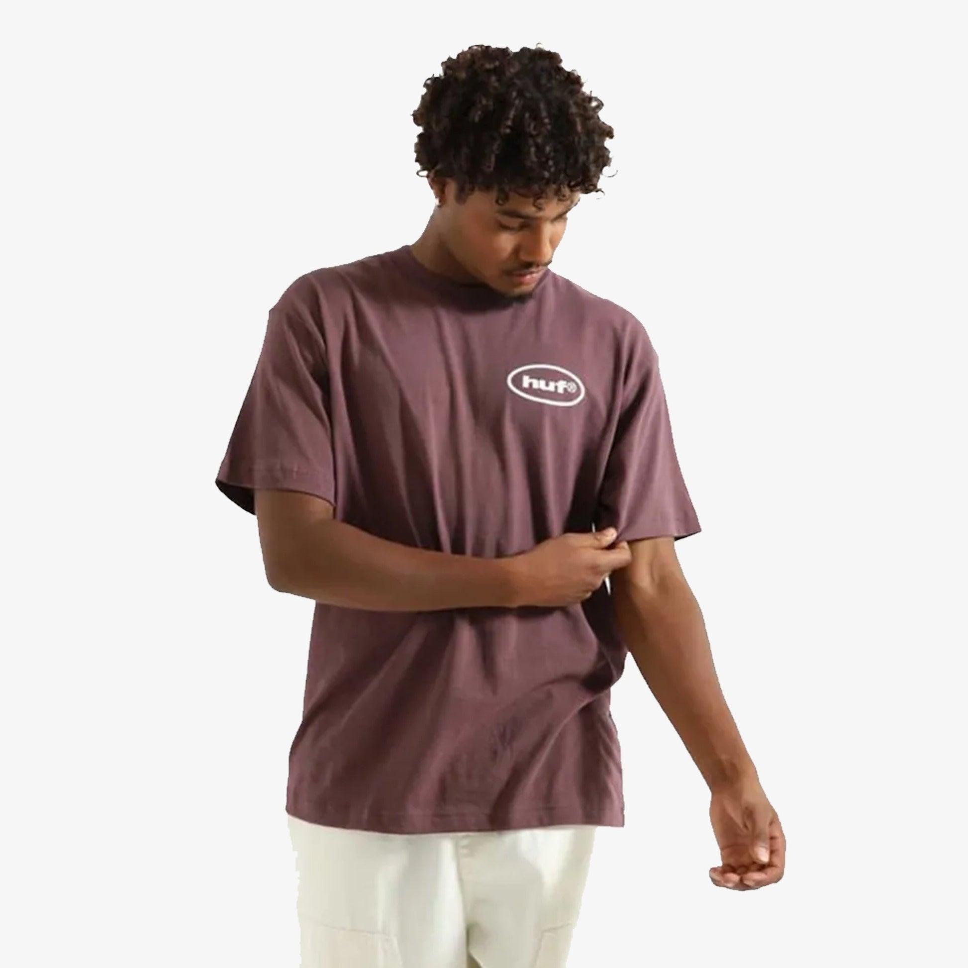 HUF | COUSIN OF DEATH T-SHIRT  { EGGPLANT