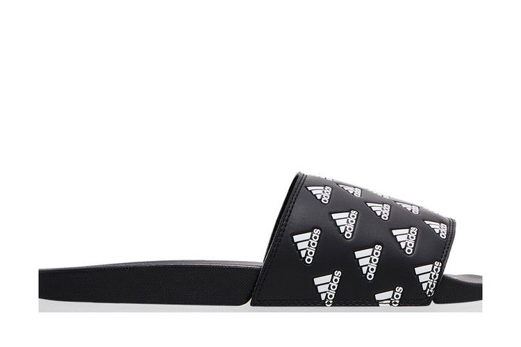 adidas Adilette Comfort Slides Print Core Black Cloud White